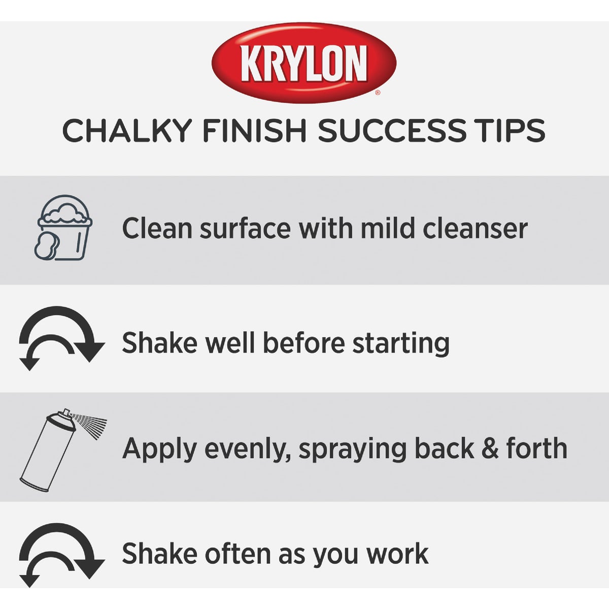 Krylon CHALKY FINISH 12 Oz. Ultra Matte Chalk Spray Paint, Classic White Image 3