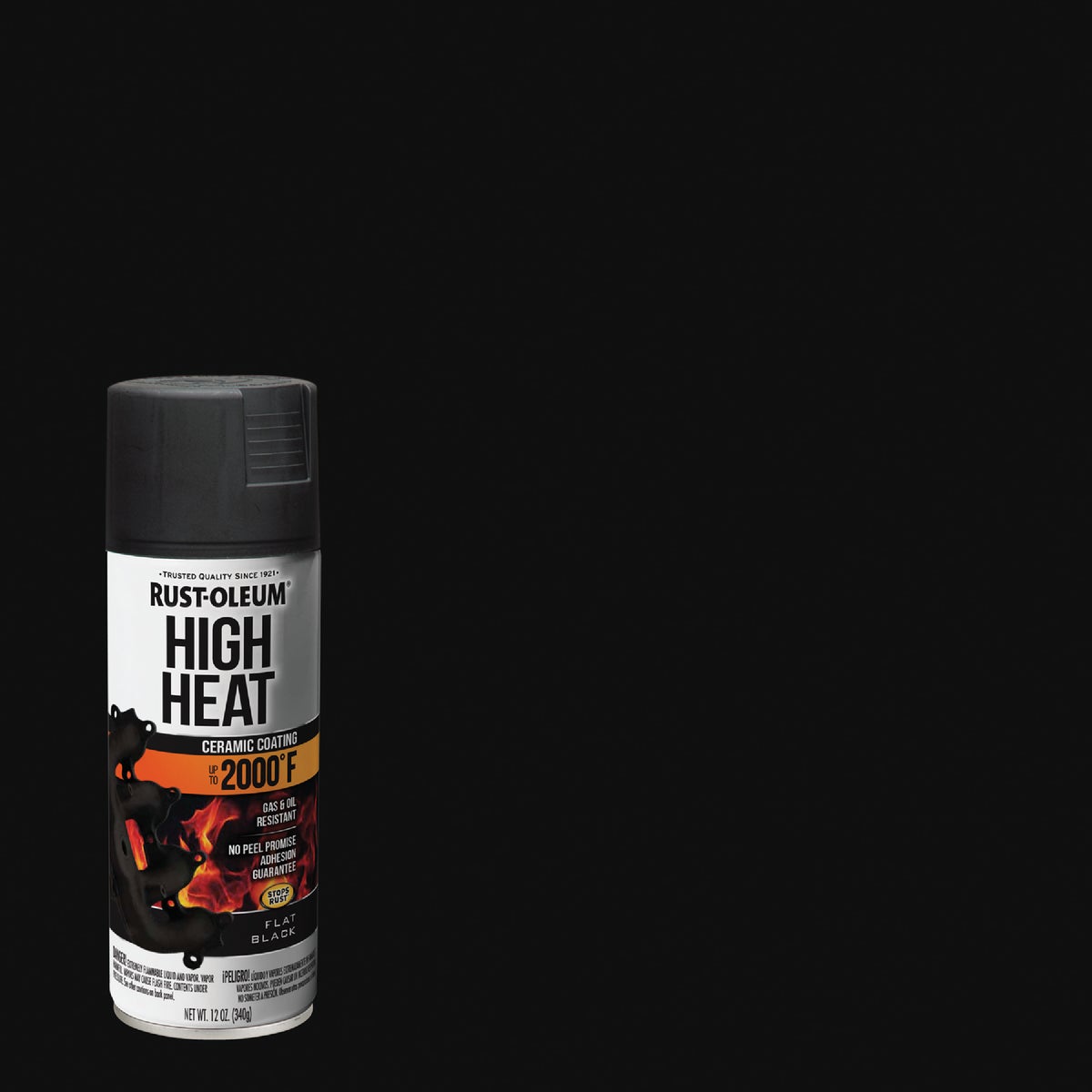 Rust-Oleum Stops Rust Flat Black 12 Oz. High Heat Spray Paint