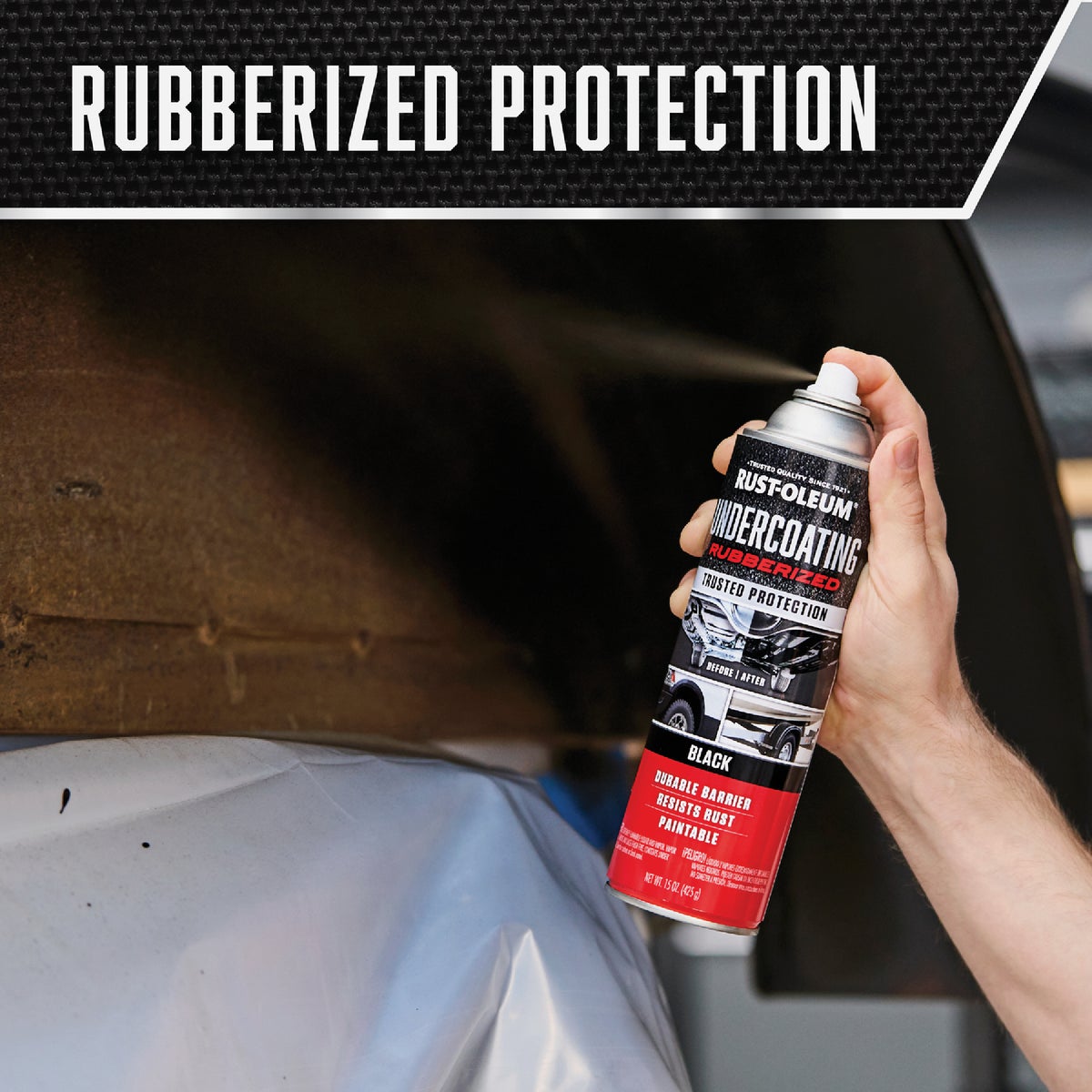 Rust-Oleum Stops Rust Black 15 Oz. Undercoating Image 6