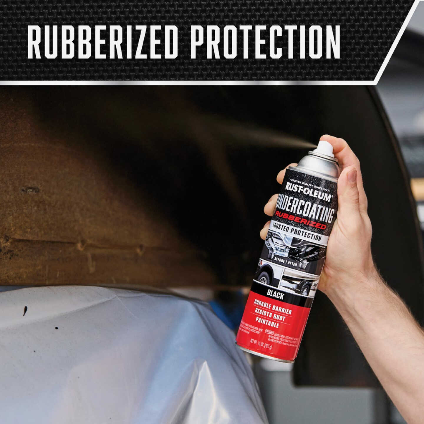 Rust-Oleum Stops Rust Black 15 Oz. Undercoating Image 6