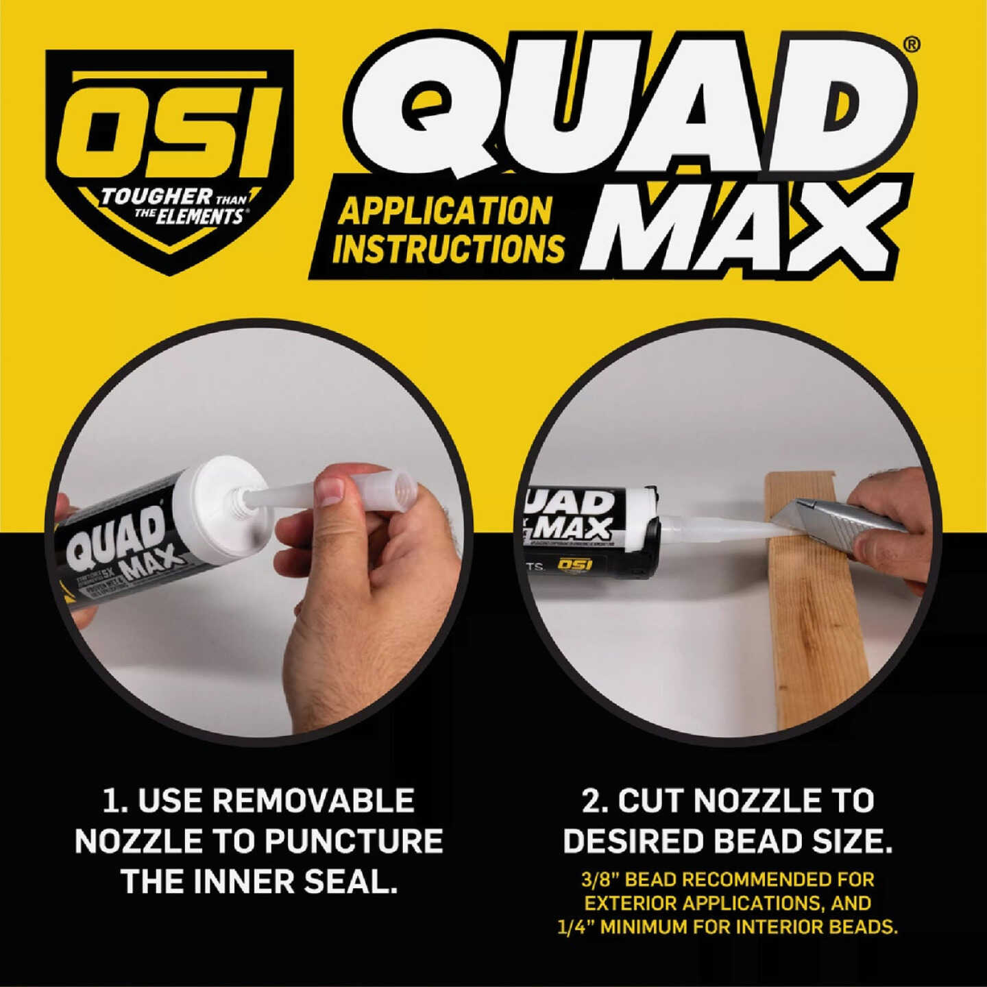 OSI QUAD MAX 9.5 Oz. Sealant, Beige Image 3