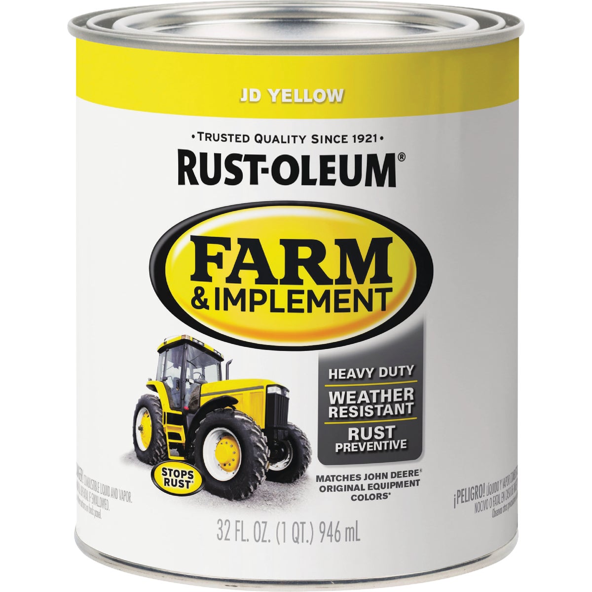 Rust-Oleum 1 Quart JD Yellow Gloss Farm & Implement Enamel Image 2