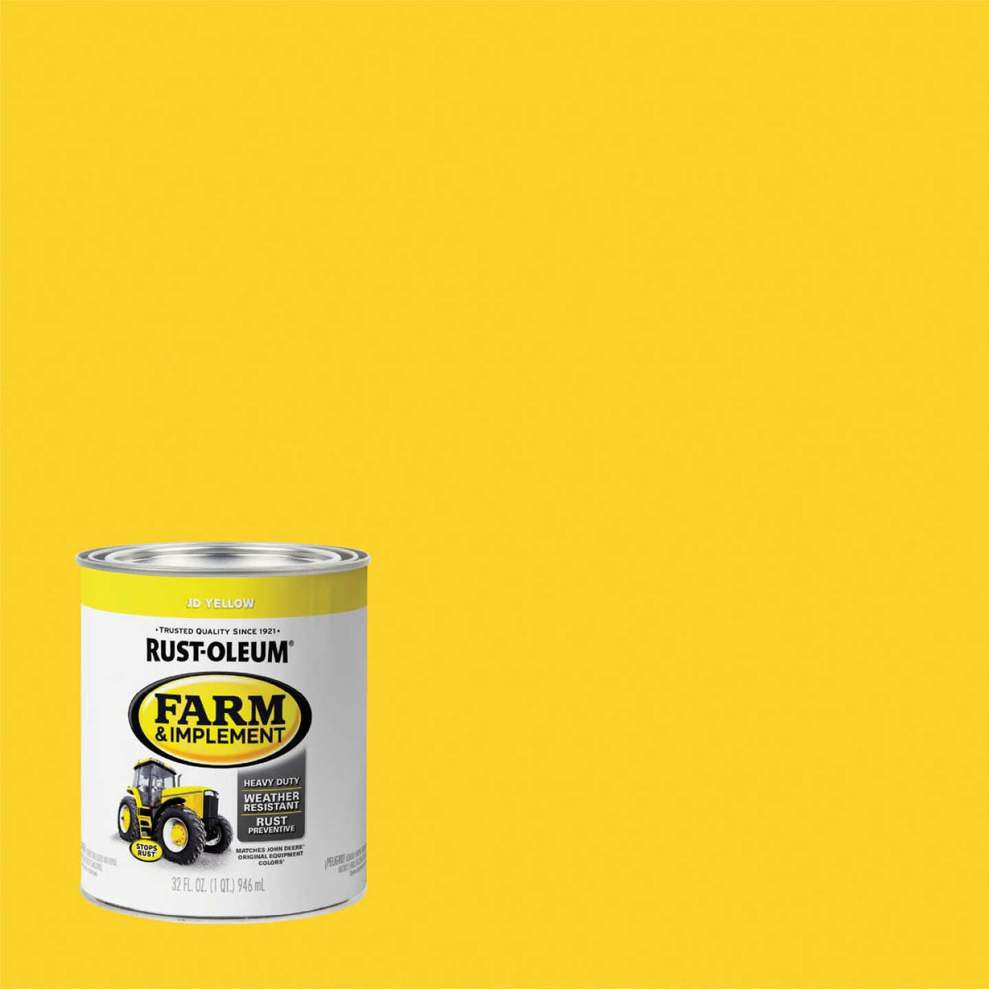 Rust-Oleum 1 Quart JD Yellow Gloss Farm & Implement Enamel Image 1