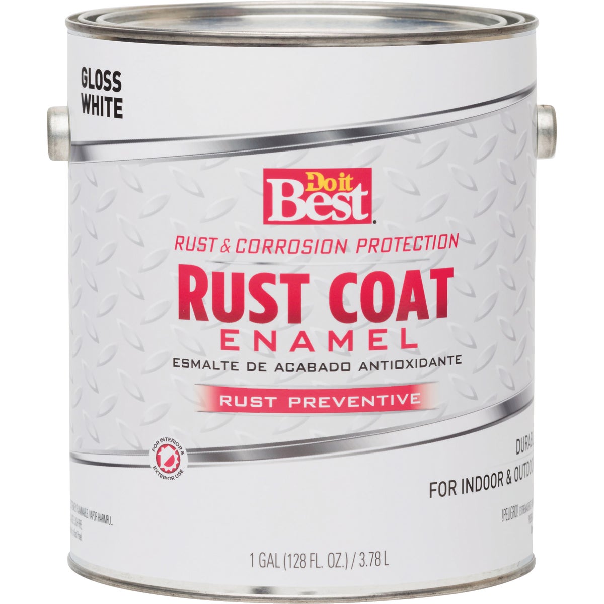 Do it Best Rust Coat Oil-Based Gloss Enamel, White, 1 Gal. Image 2