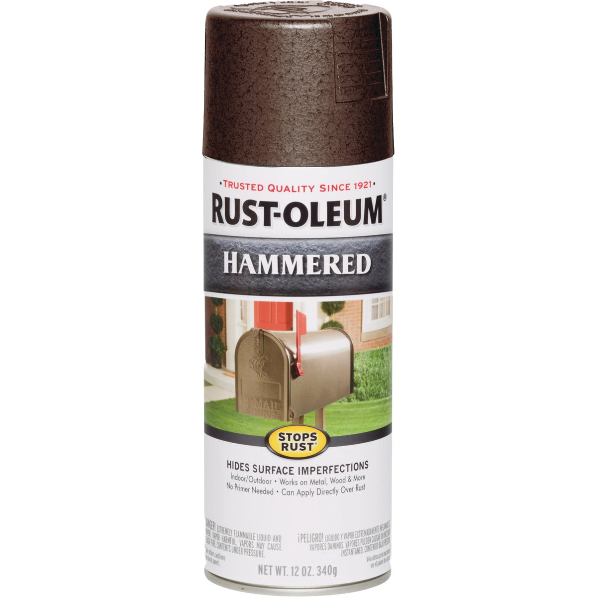 Rust-Oleum Stops Rust Brown Metallic 12 Oz. Hammered Finish Spray Paint Image 7