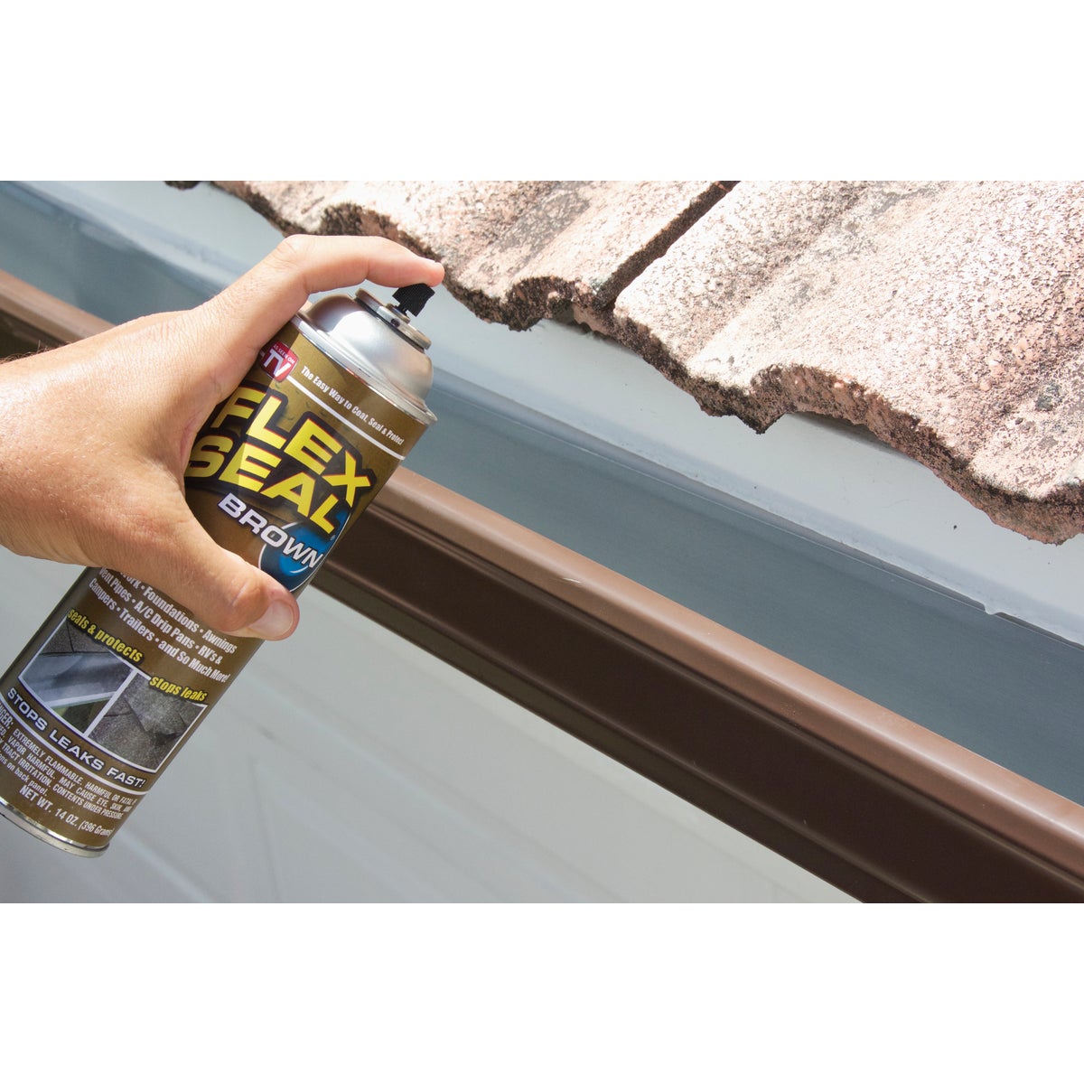 FLEX SEAL 14 Oz. Spray Rubber Sealant, Brown Image 3