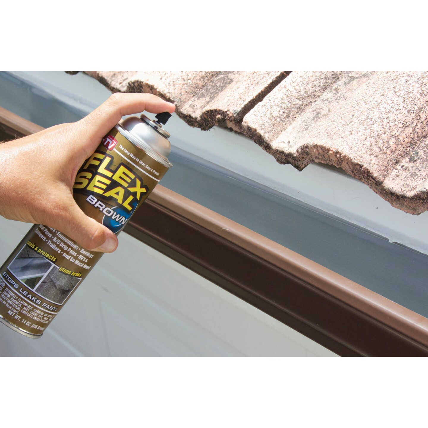 FLEX SEAL 14 Oz. Spray Rubber Sealant, Brown Image 3