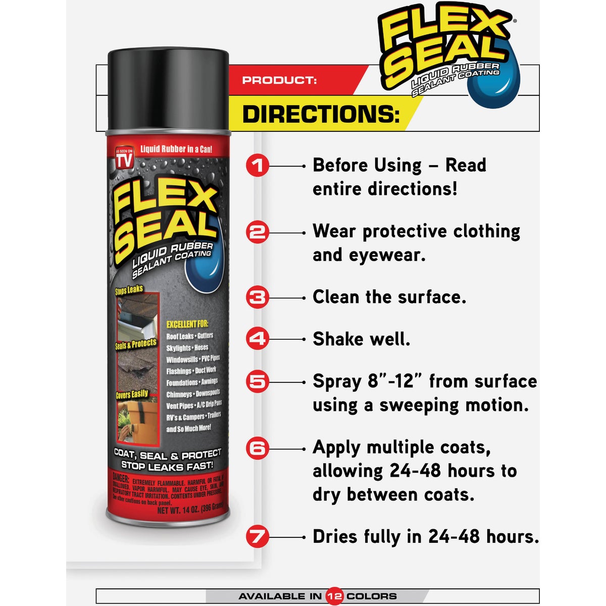 FLEX SEAL 14 Oz. Spray Rubber Sealant, Terra Cotta Image 5