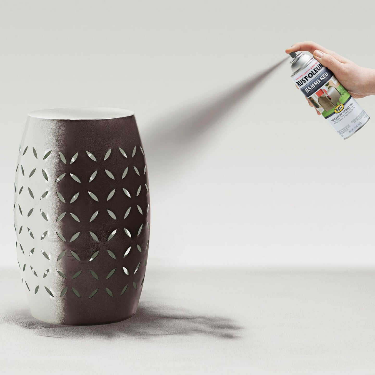 Rust-Oleum Stops Rust Dark Bronze Metallic 12 Oz. Hammered Finish Spray Paint Image 4