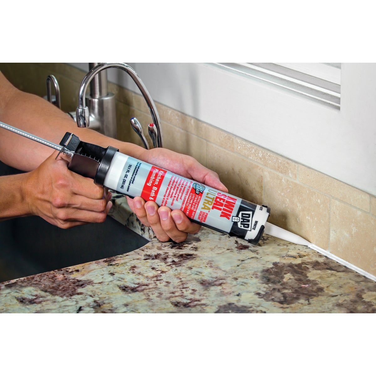 DAP KWIK SEAL ULTRA 10.1 Oz. Biscuit Siliconized Kitchen & Bath Sealant Image 8