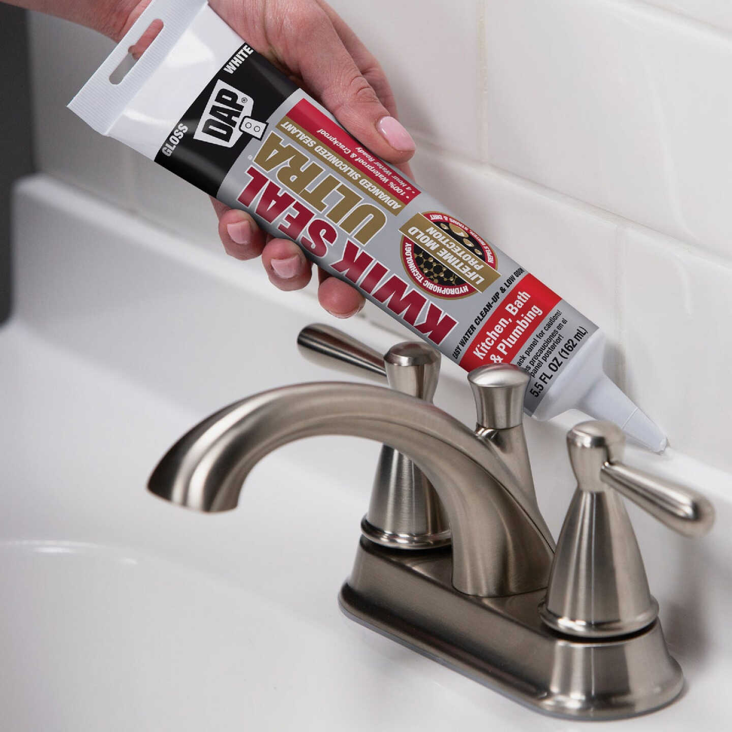 DAP KWIK SEAL ULTRA 5.5 Oz. Clear Siliconized Kitchen & Bath Sealant Image 7