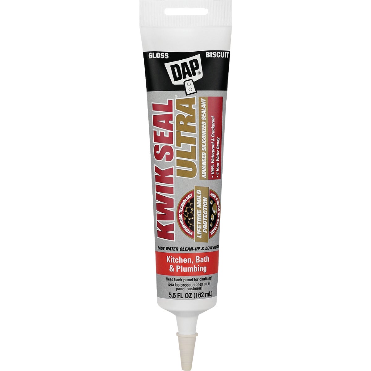 DAP KWIK SEAL ULTRA 5.5 Oz. Biscuit Siliconized Kitchen & Bath Sealant Image 1