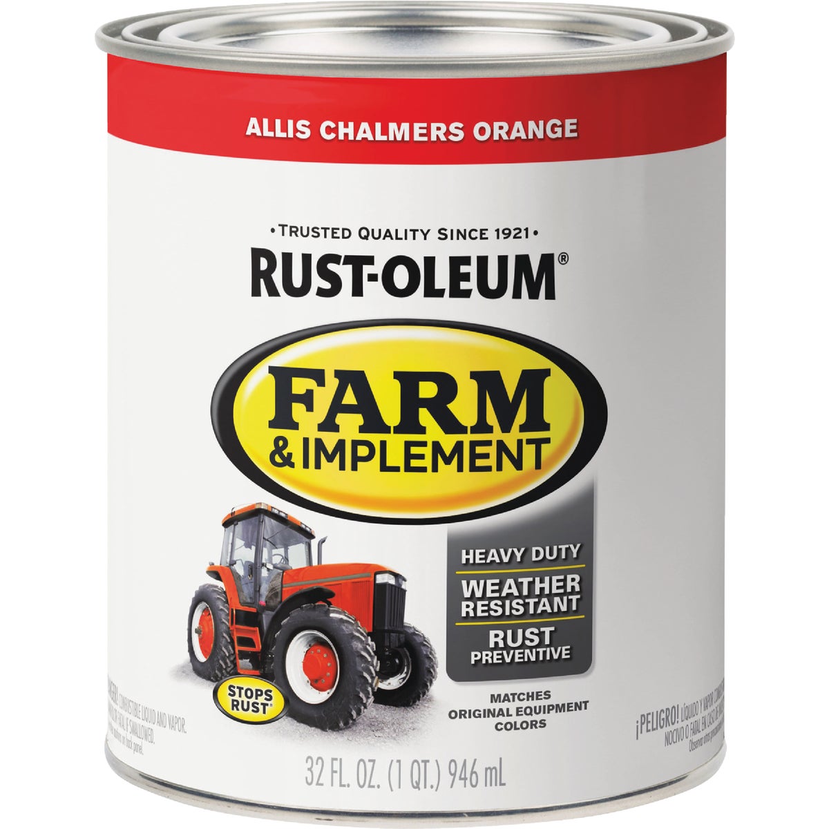 Rust-Oleum 1 Quart Allis Chalmers Orange Gloss Farm & Implement Enamel Image 2