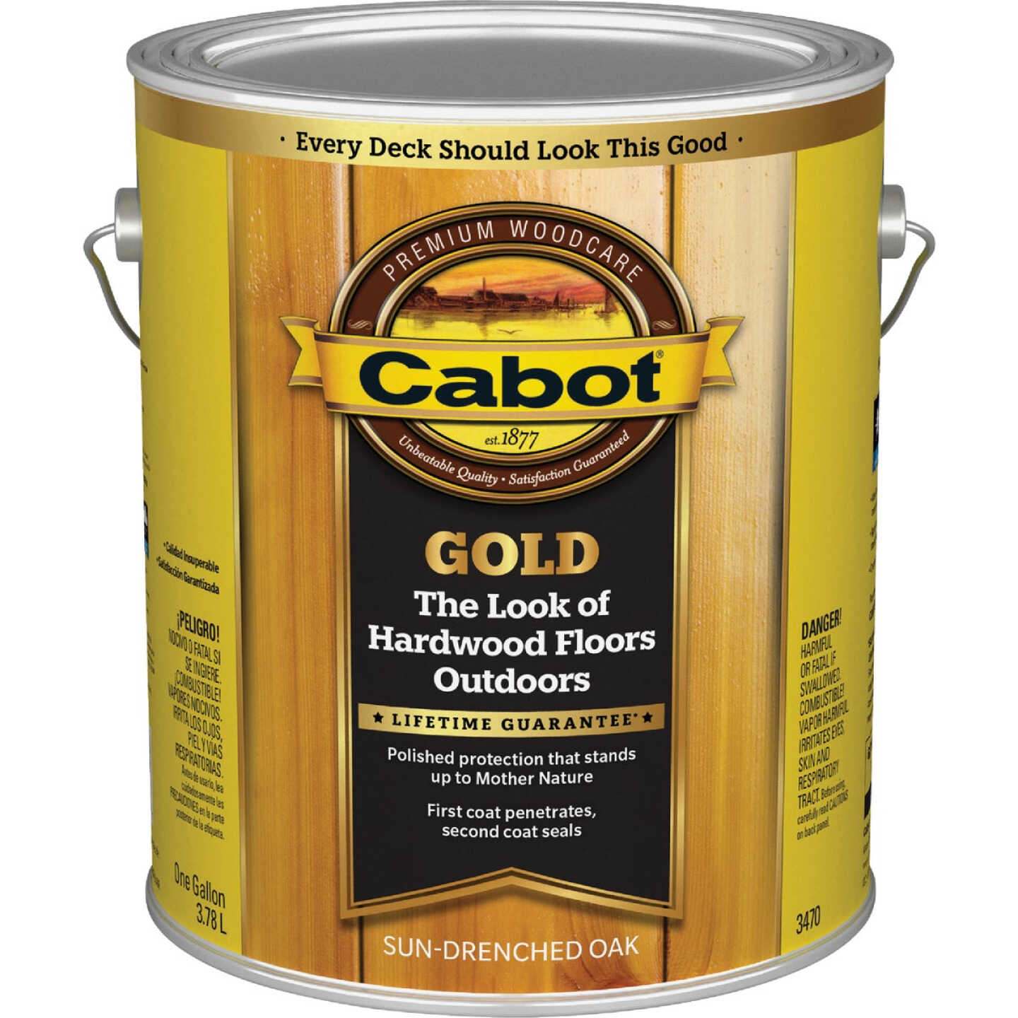 Cabot Gold Exterior Stain, 3470 Sun-Drenched Oak, 1 Gal. Image 7