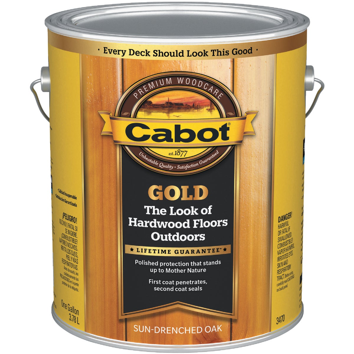 Cabot Gold Exterior Stain, 3470 Sun-Drenched Oak, 1 Gal.