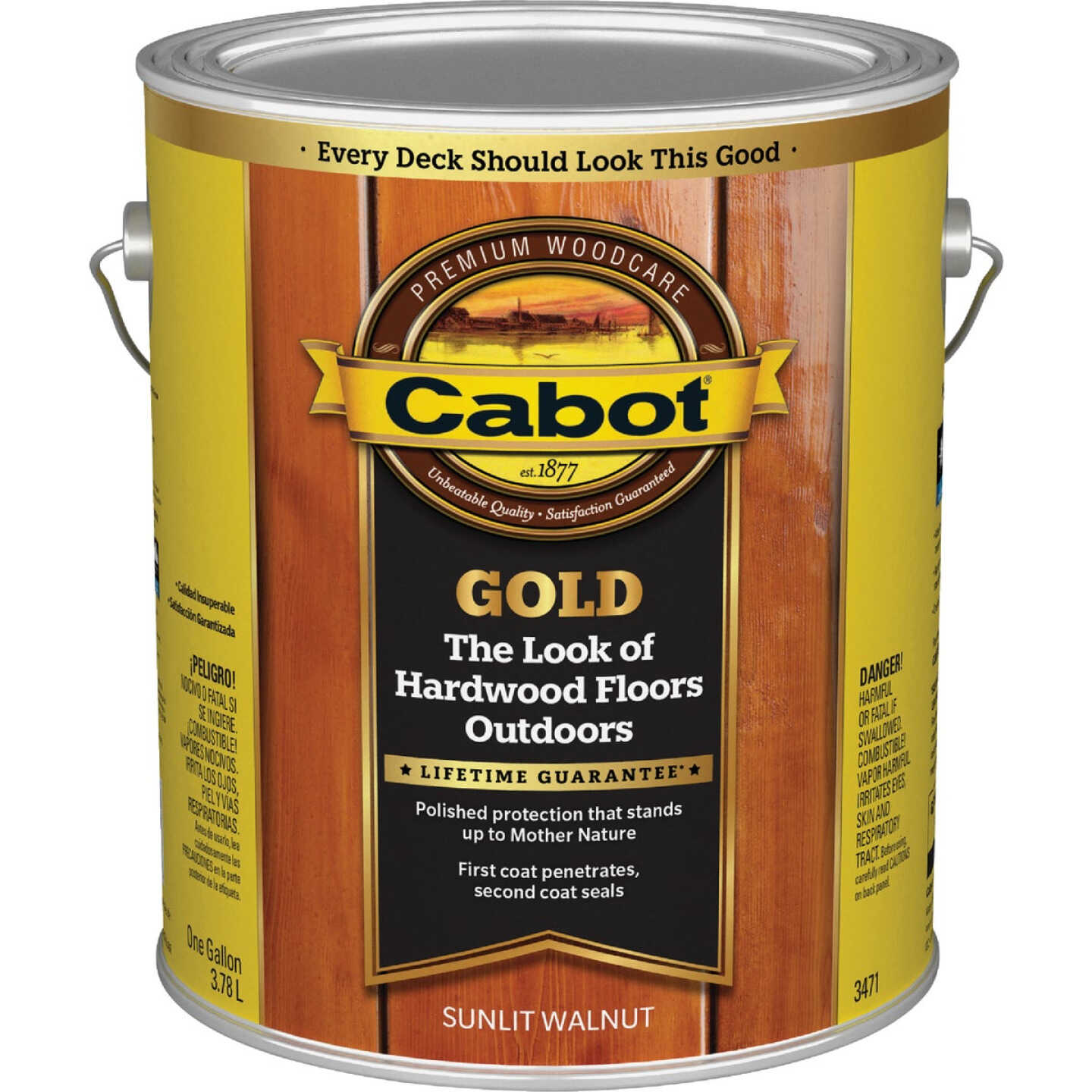 Cabot Gold Exterior Stain, 3471 Sunlit Walnut, 1 Gal. Image 7