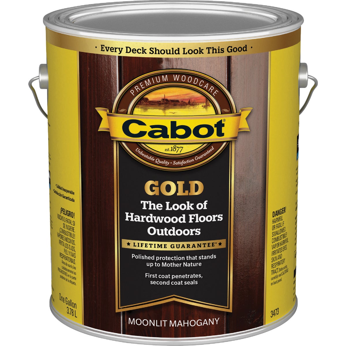 Cabot Gold Exterior Stain, 3473 Moonlit Mahogany, 1 Gal. Image 7