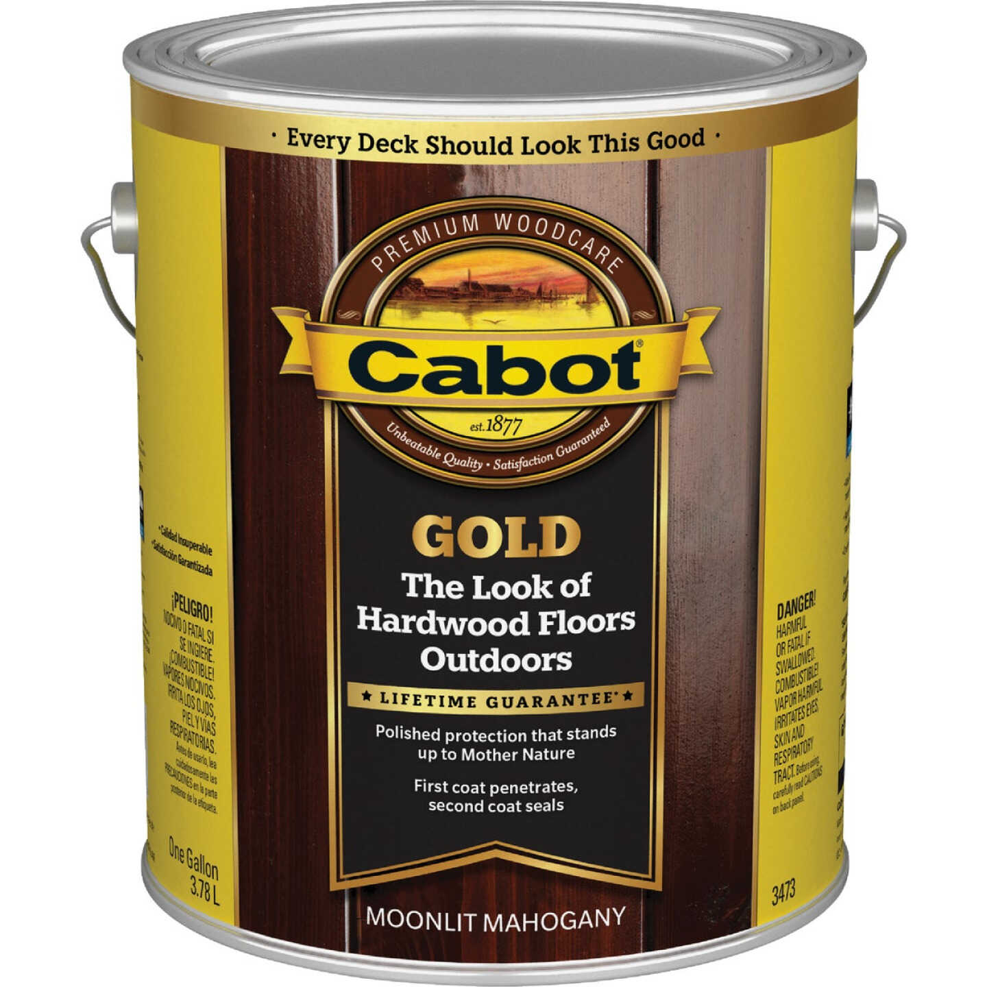 Cabot Gold Exterior Stain, 3473 Moonlit Mahogany, 1 Gal. Image 7