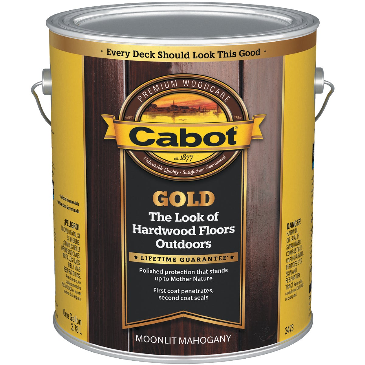 Cabot Gold Exterior Stain, 3473 Moonlit Mahogany, 1 Gal. Image 1