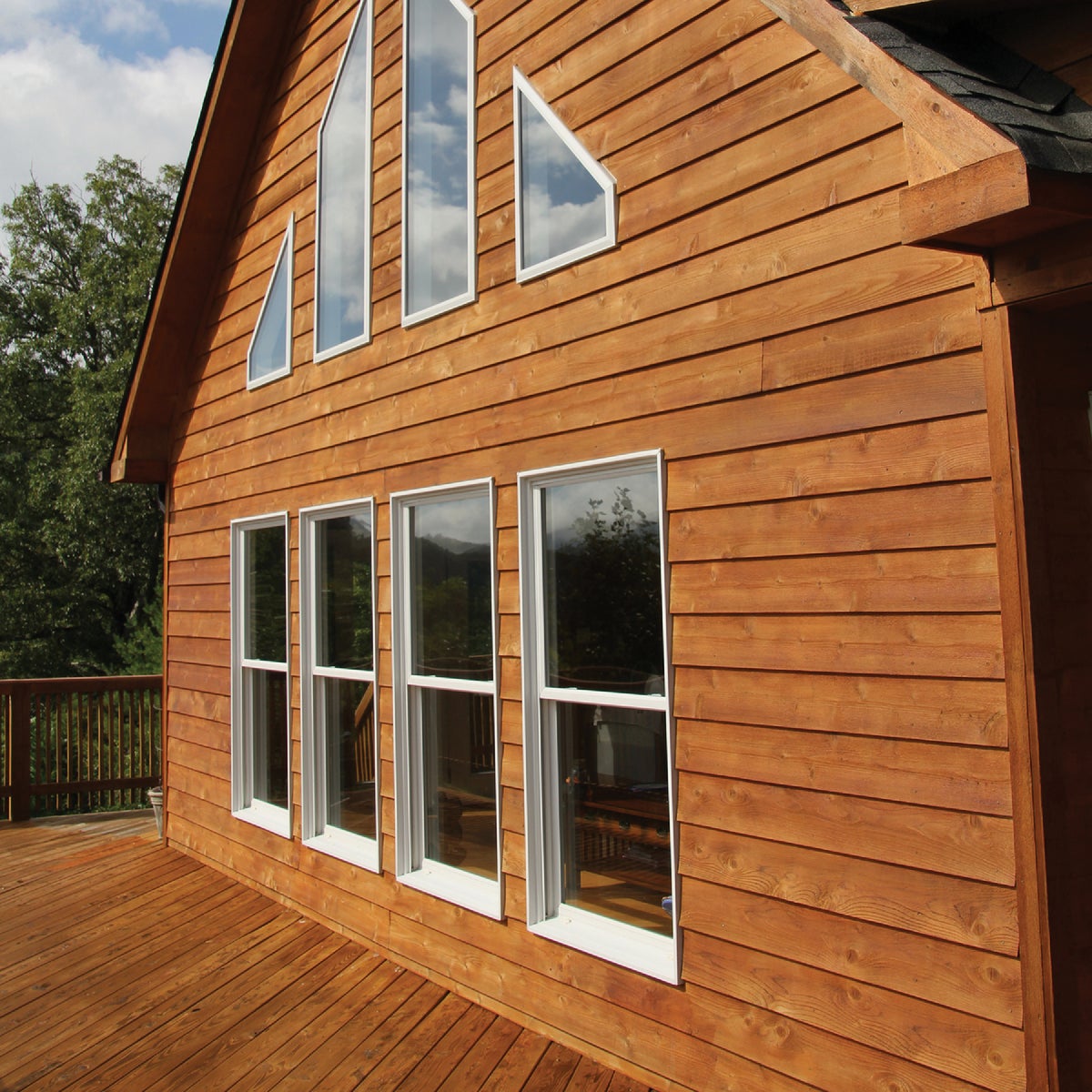 DEFY Extreme Semi-Transparent Exterior Wood Stain, Cedar Tone, 5 Gal. Image 4