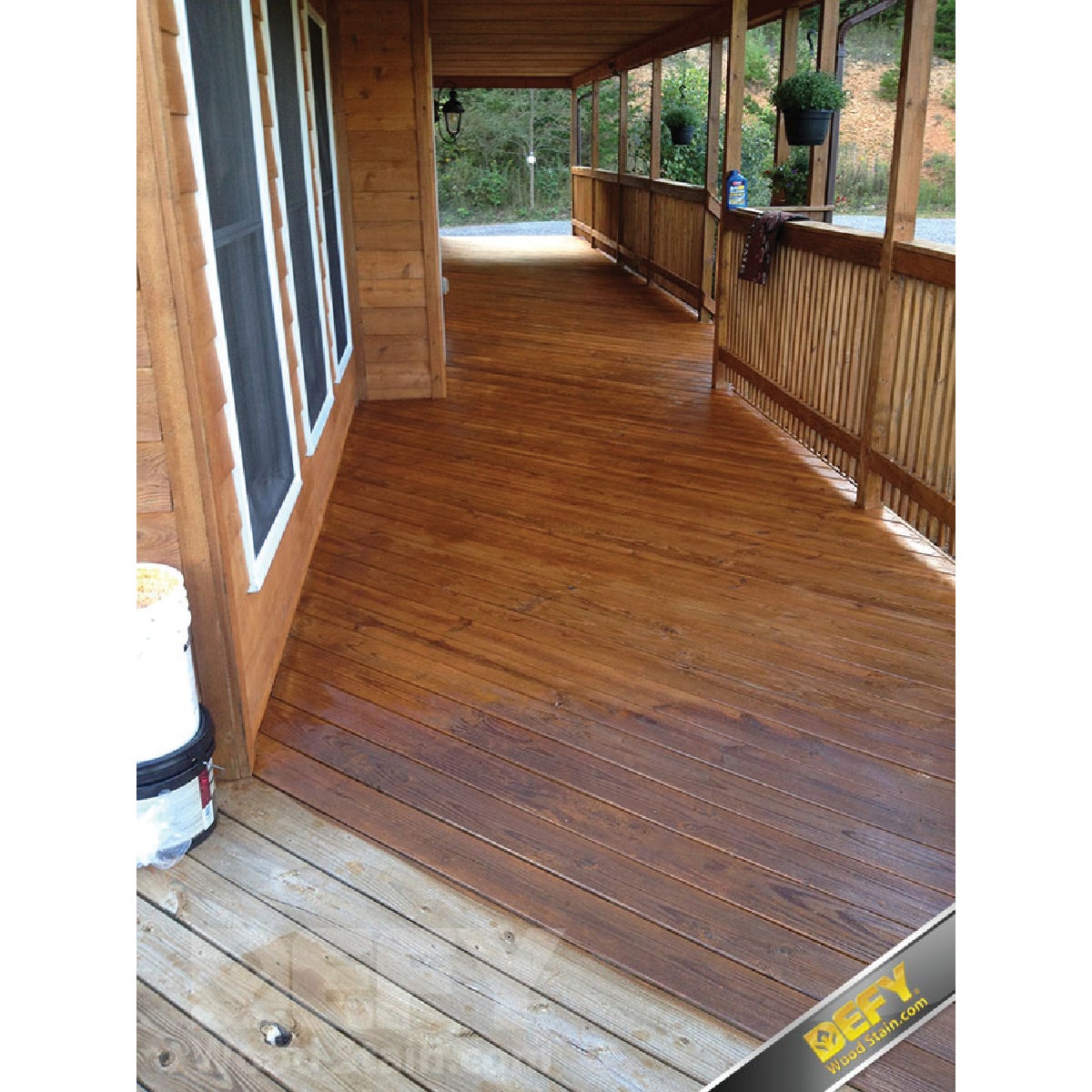 DEFY Extreme Semi-Transparent Exterior Wood Stain, Cedar Tone, 5 Gal. Image 11