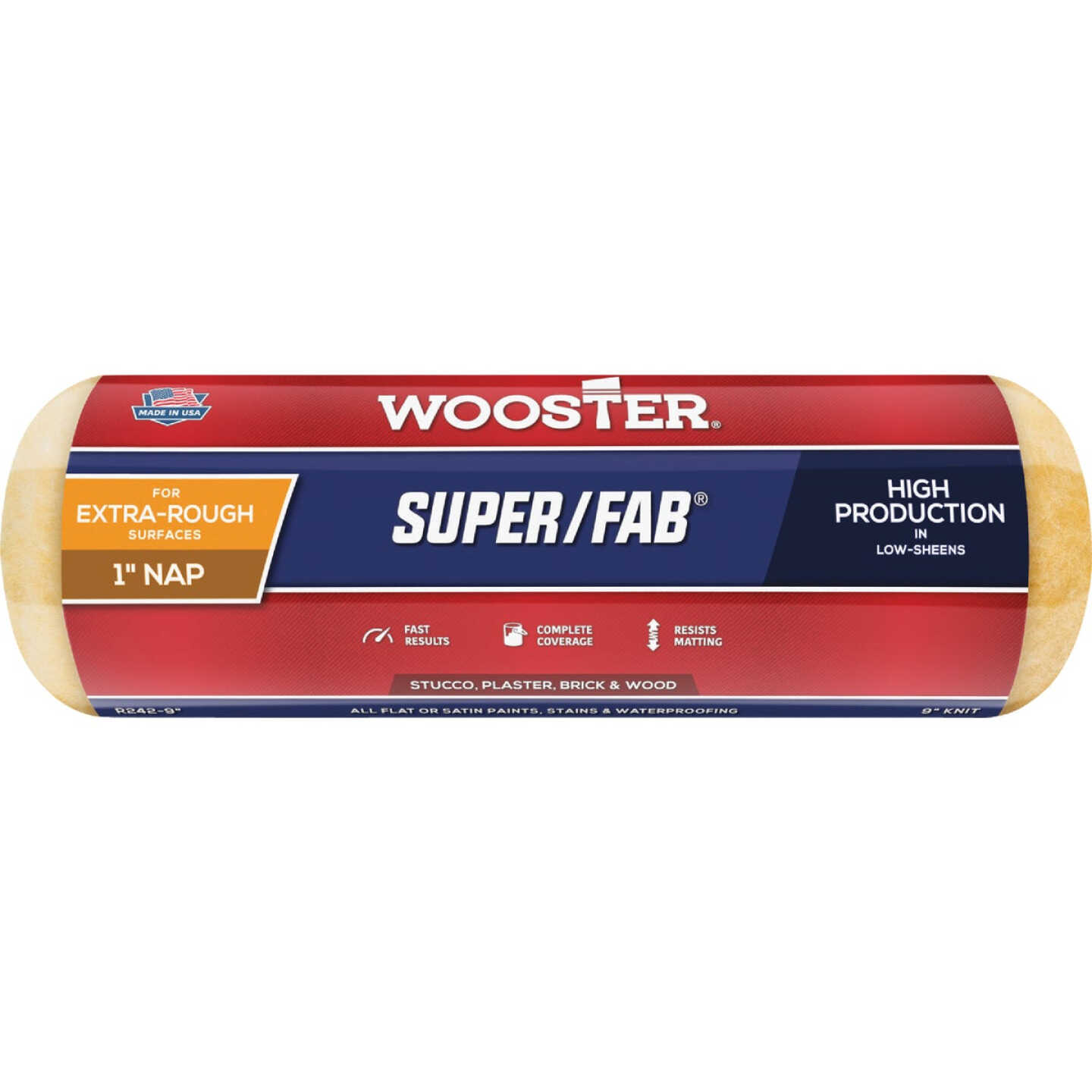 Wooster Super/Fab 9 In. x 1 In. Knit Fabric Roller Cover Image 1
