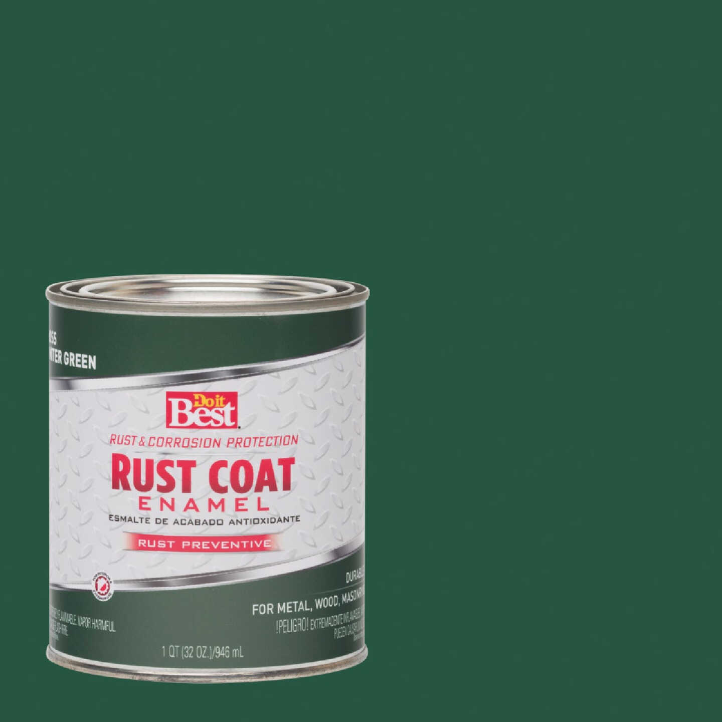 Do it Best Rust Coat Oil-Based Gloss Enamel, Hunter Green, 1 Qt. Image 1