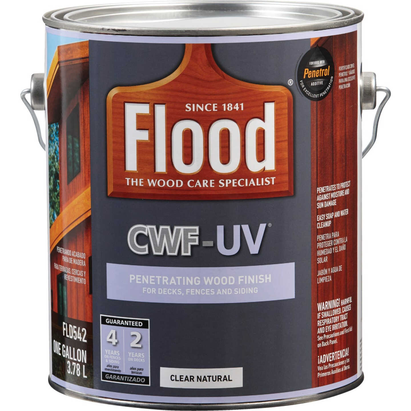 Flood CWF-UV Oil-Modified Fence Deck and Siding Wood Finish, Natural, 1 Gal. Image 1