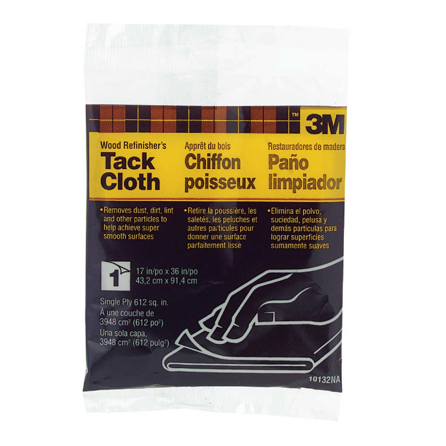 3M Tack Cloth, White, 17 In. x 36 In. Image 1