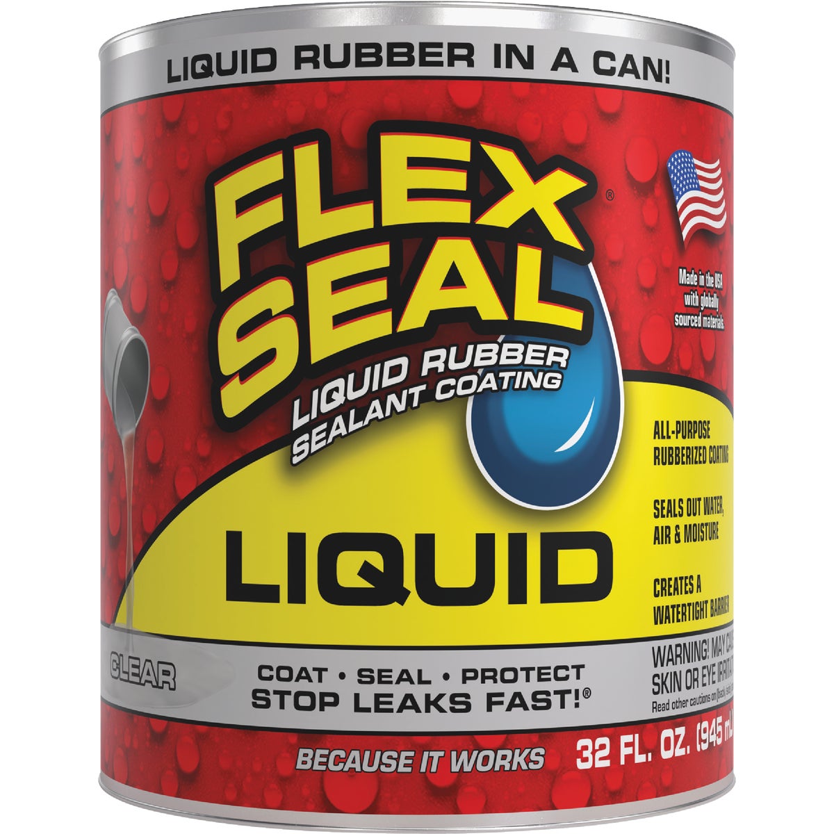 FLEX SEAL 1 Qt. Liquid Rubber Sealant, Clear