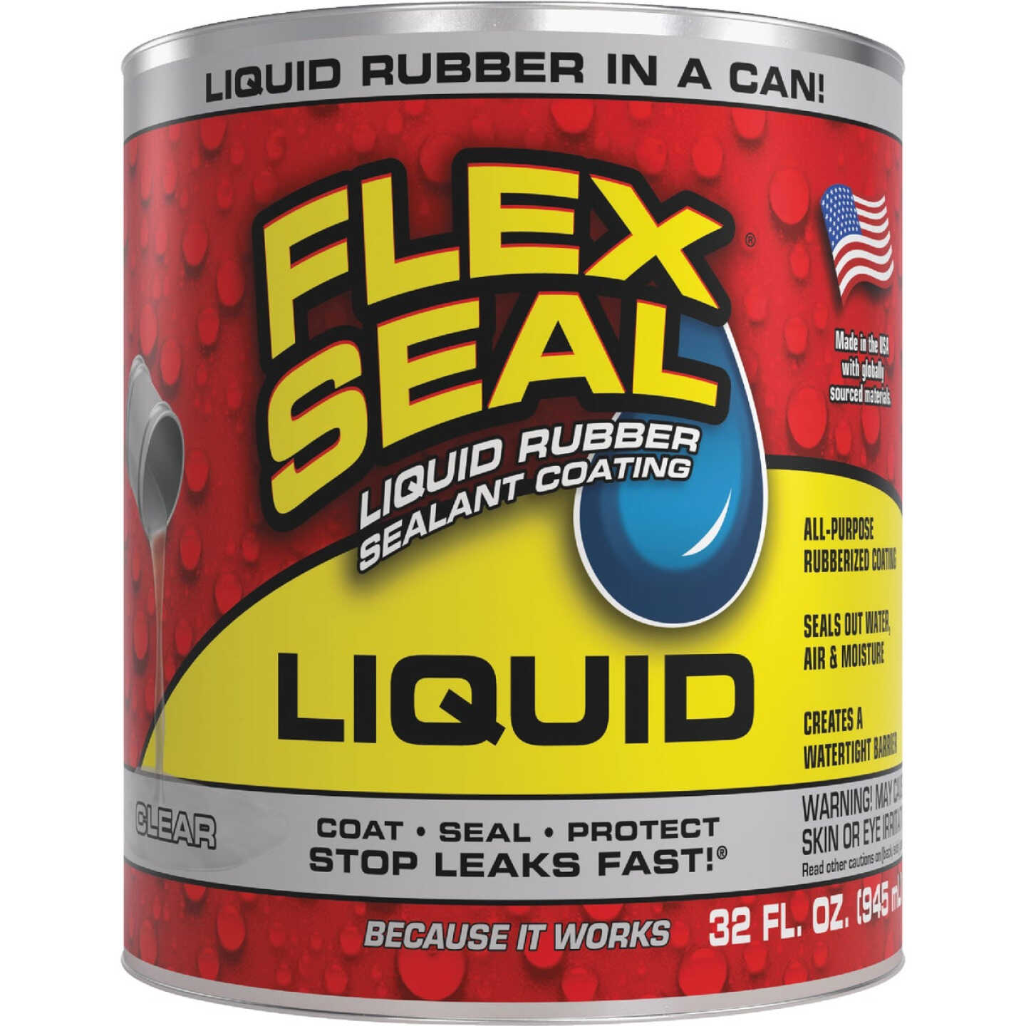 FLEX SEAL 1 Qt. Liquid Rubber Sealant, Clear Image 1