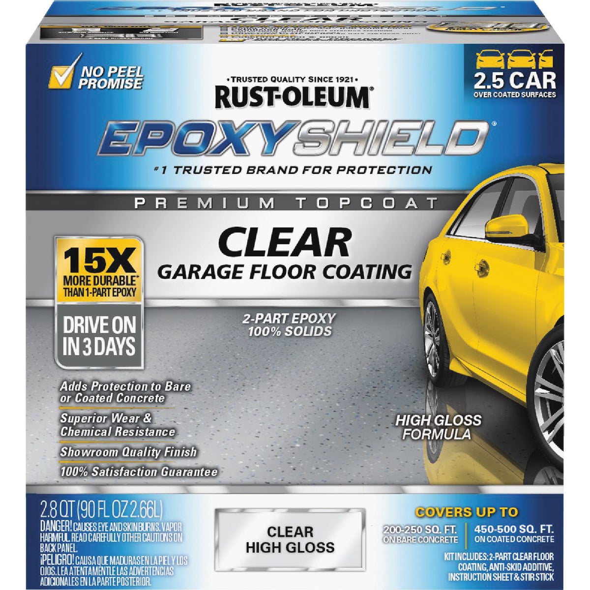 Rust-Oleum EpoxyShield Clear Finish Floor Coating Kit, Clear, 2.8 Qt. Image 1