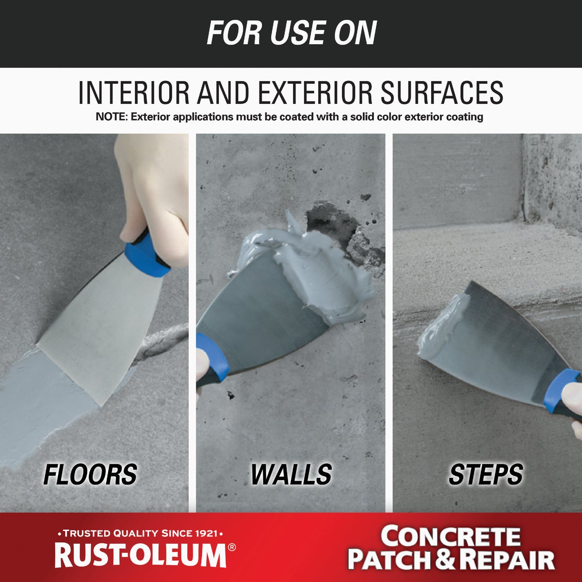Rust-Oleum Concrete Patch & Repair Kit, Gray, 24 Oz. Image 5