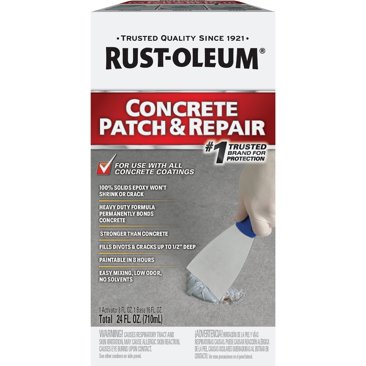 Rust-Oleum Concrete Patch & Repair Kit, Gray, 24 Oz.