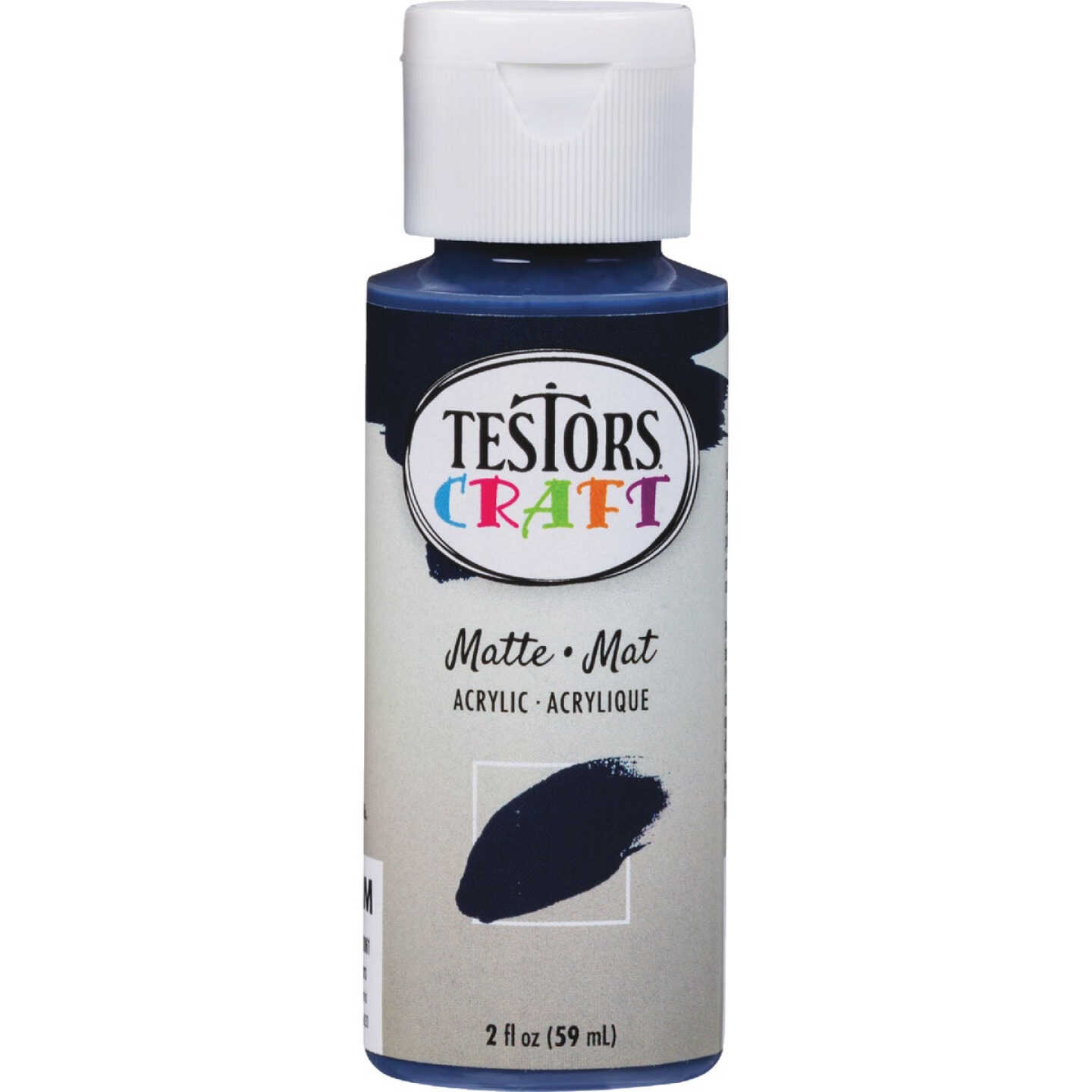 Testors 2 Oz. Acrylic Matte Craft Paint, Navy Blue Image 2