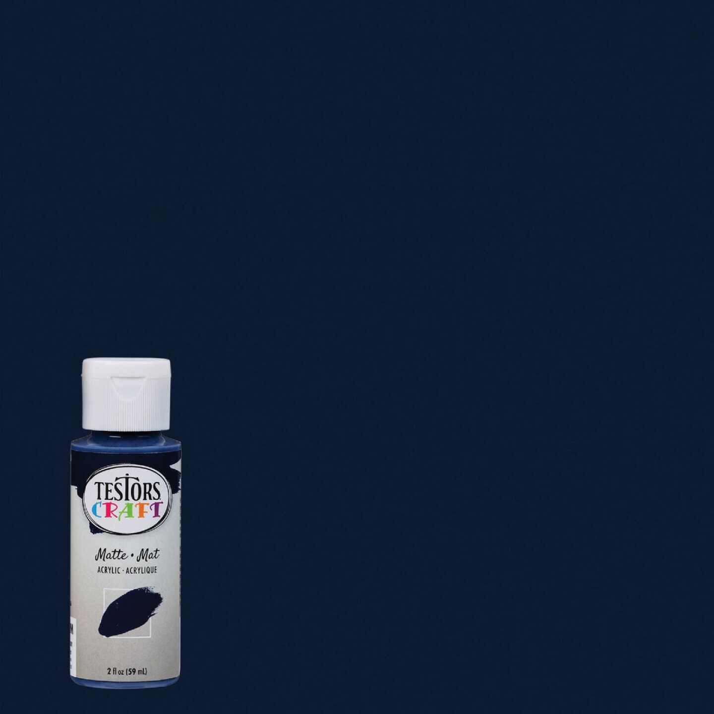 Testors 2 Oz. Acrylic Matte Craft Paint, Navy Blue Image 1