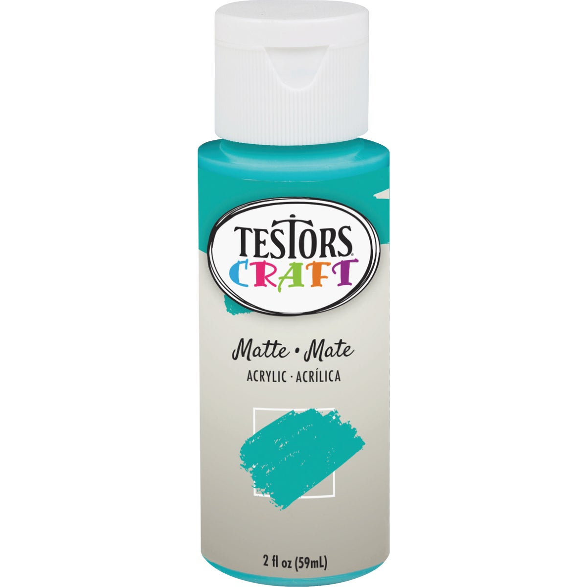 Testors 2 Oz. Acrylic Matte Craft Paint, Turquoise Image 2