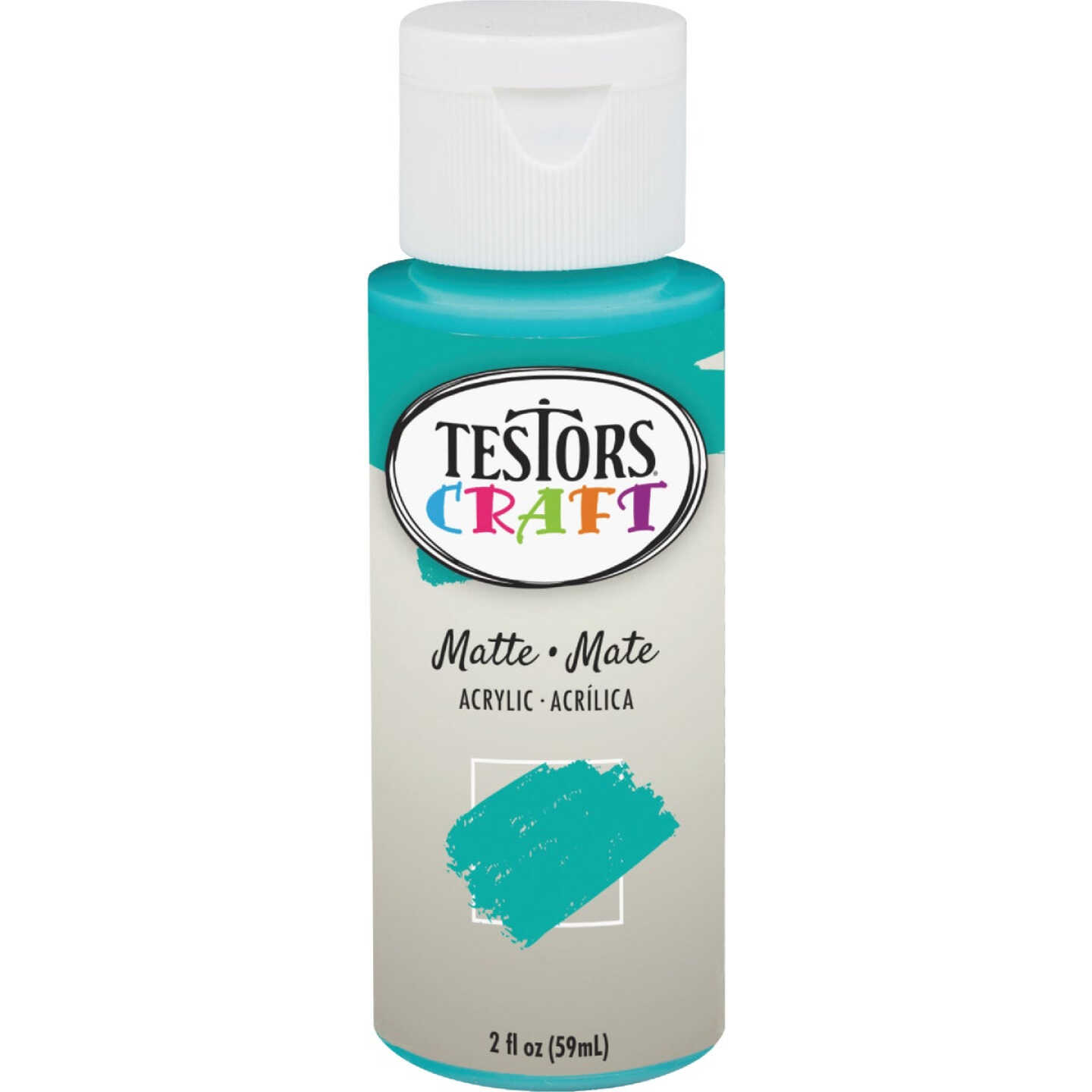 Testors 2 Oz. Acrylic Matte Craft Paint, Turquoise Image 2