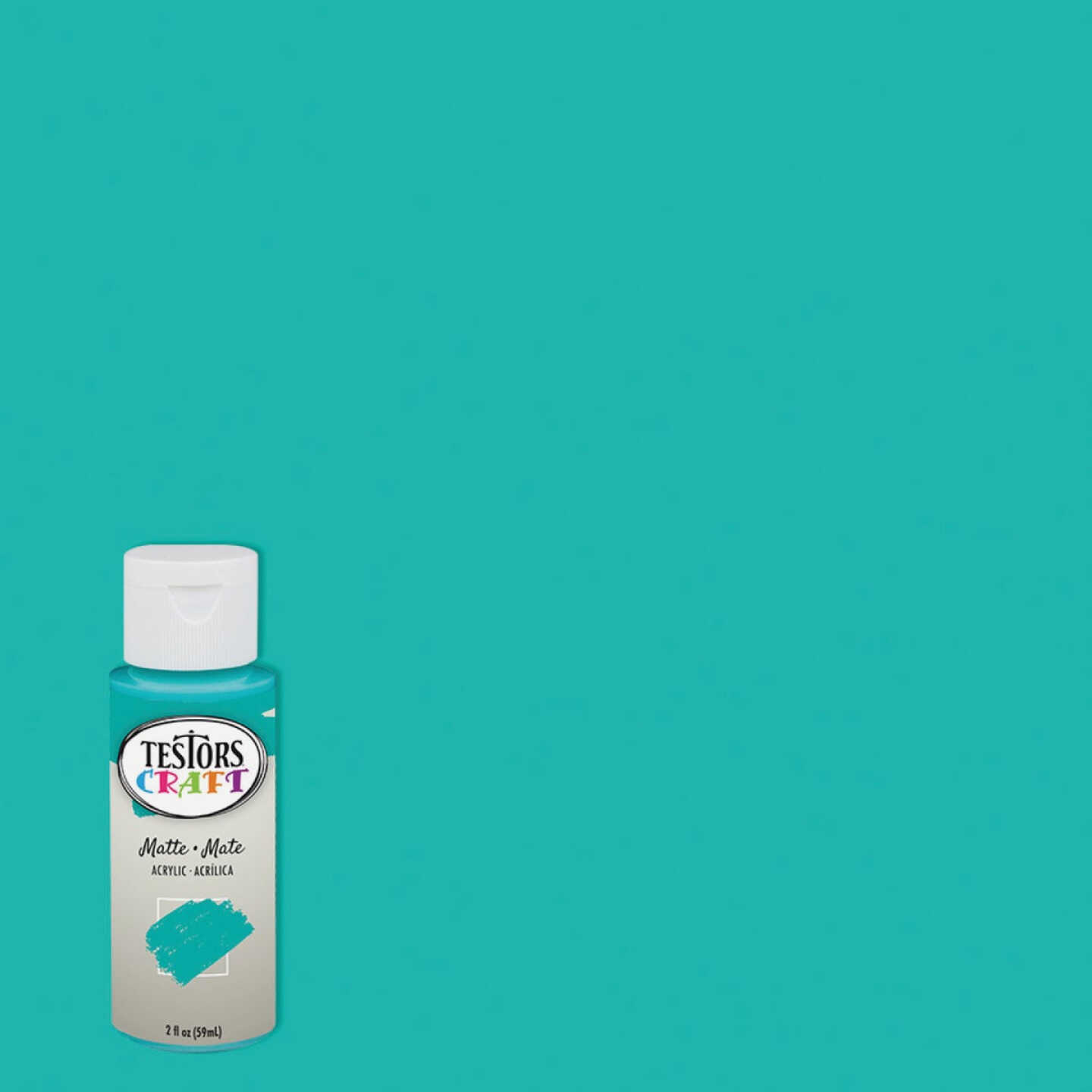 Testors 2 Oz. Acrylic Matte Craft Paint, Turquoise Image 1