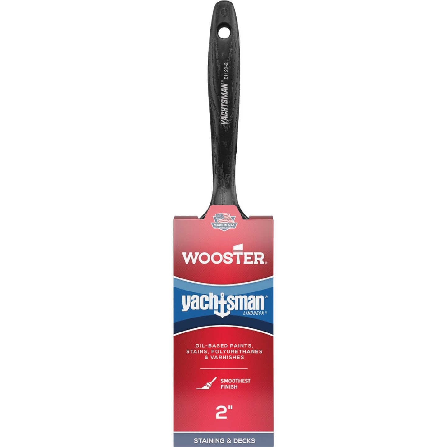Wooster Yachtsman Varnish 2 In. Flat Paint Brush Image 1