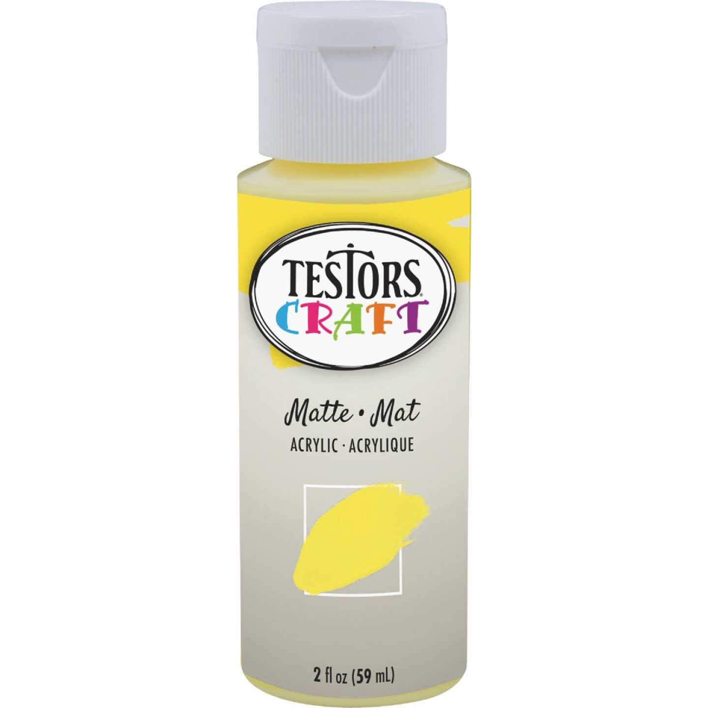 Testors 2 Oz. Acrylic Matte Craft Paint, Sunshine Image 2