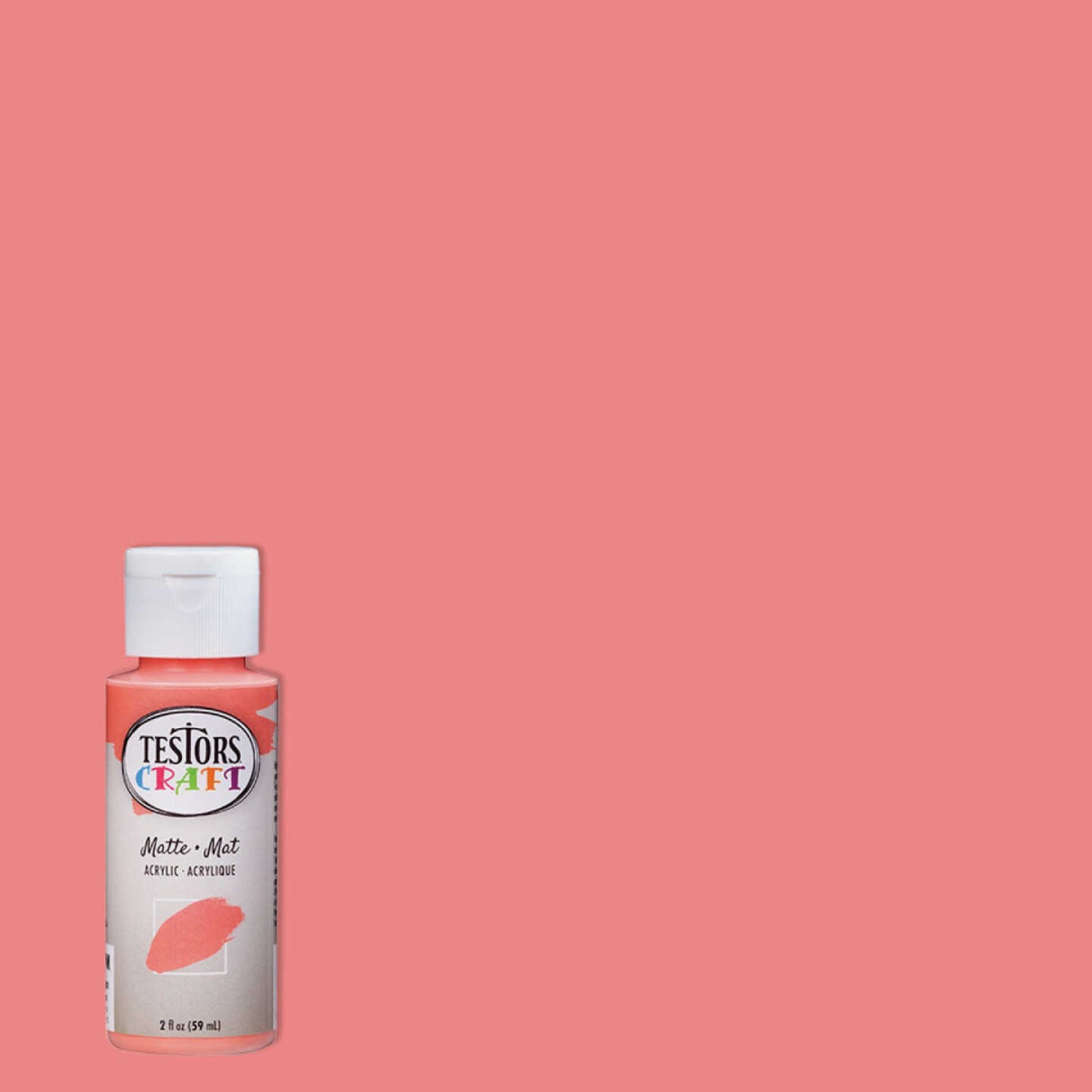Testors 2 Oz. Acrylic Matte Craft Paint, Coral Cove Image 1