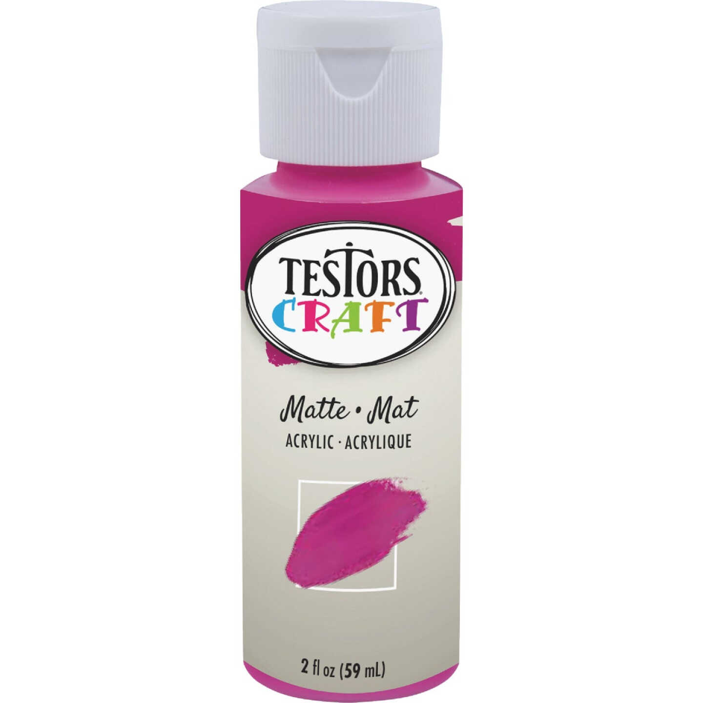 Testors 2 Oz. Acrylic Matte Craft Paint, Fuschia Image 2