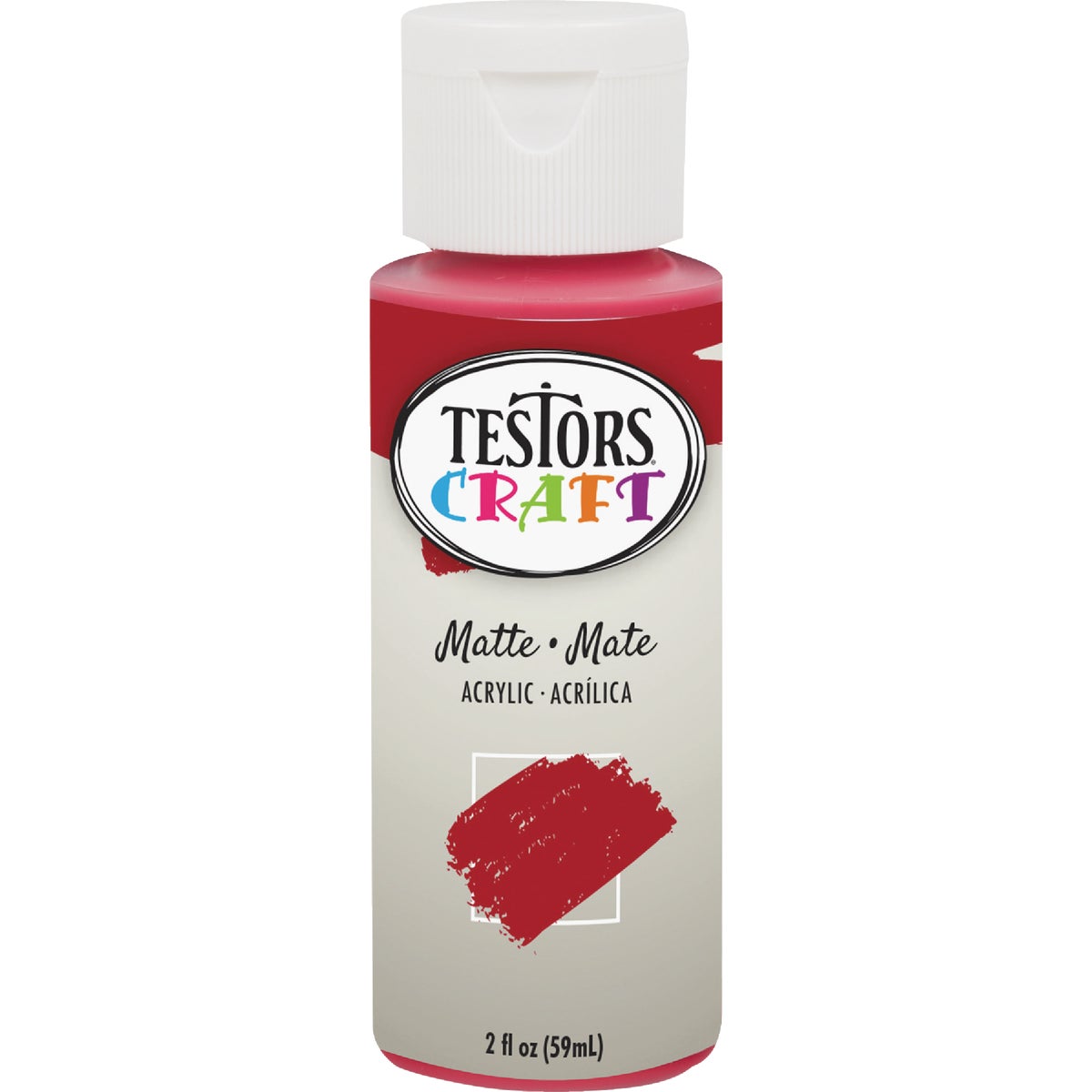 Testors 2 Oz. Acrylic Matte Craft Paint, Ruby Image 2