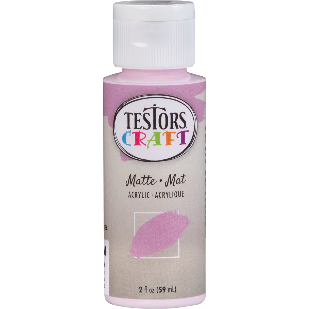 Testors 2 Oz. Acrylic Matte Craft Paint, Petal Pink Image 2