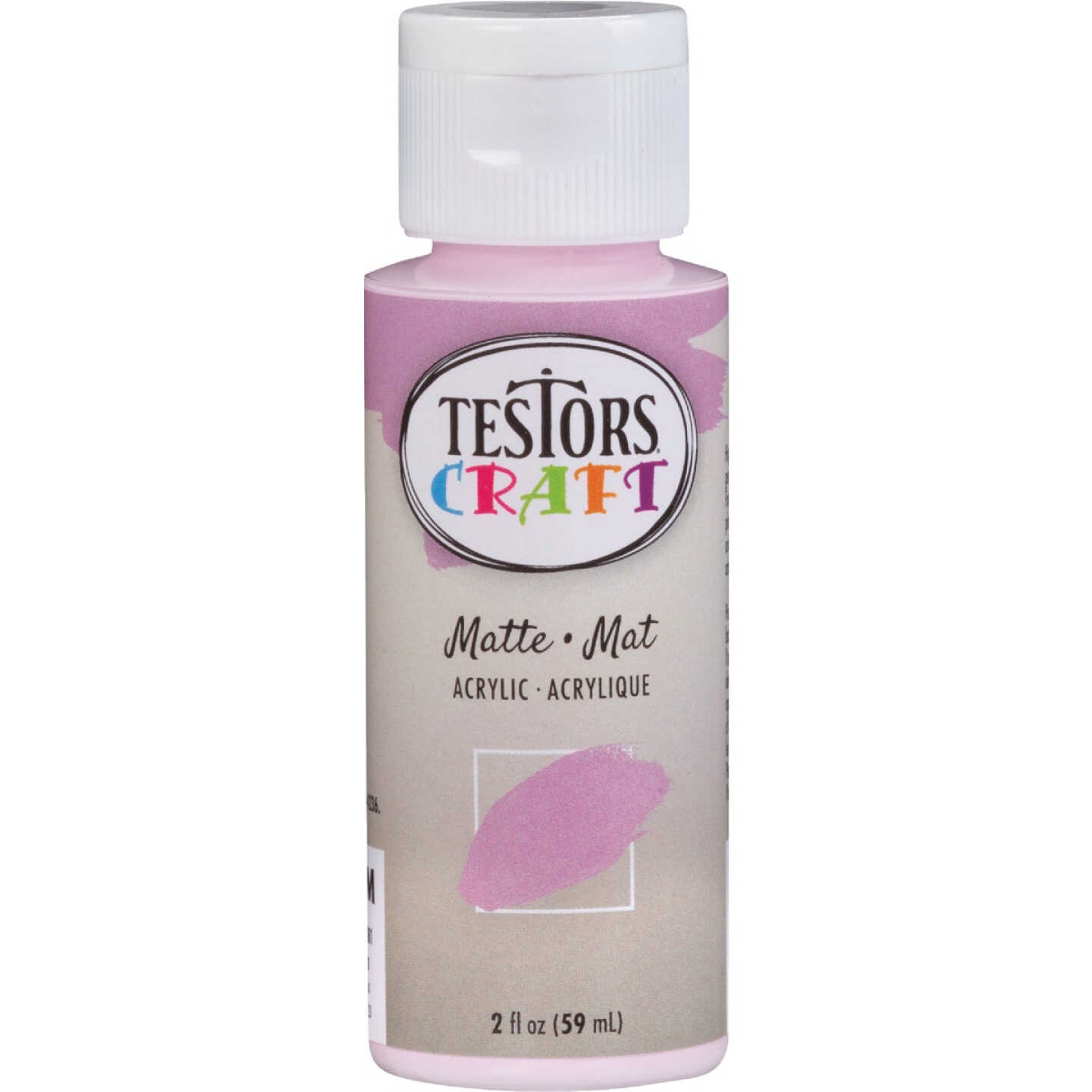 Testors 2 Oz. Acrylic Matte Craft Paint, Petal Pink Image 2