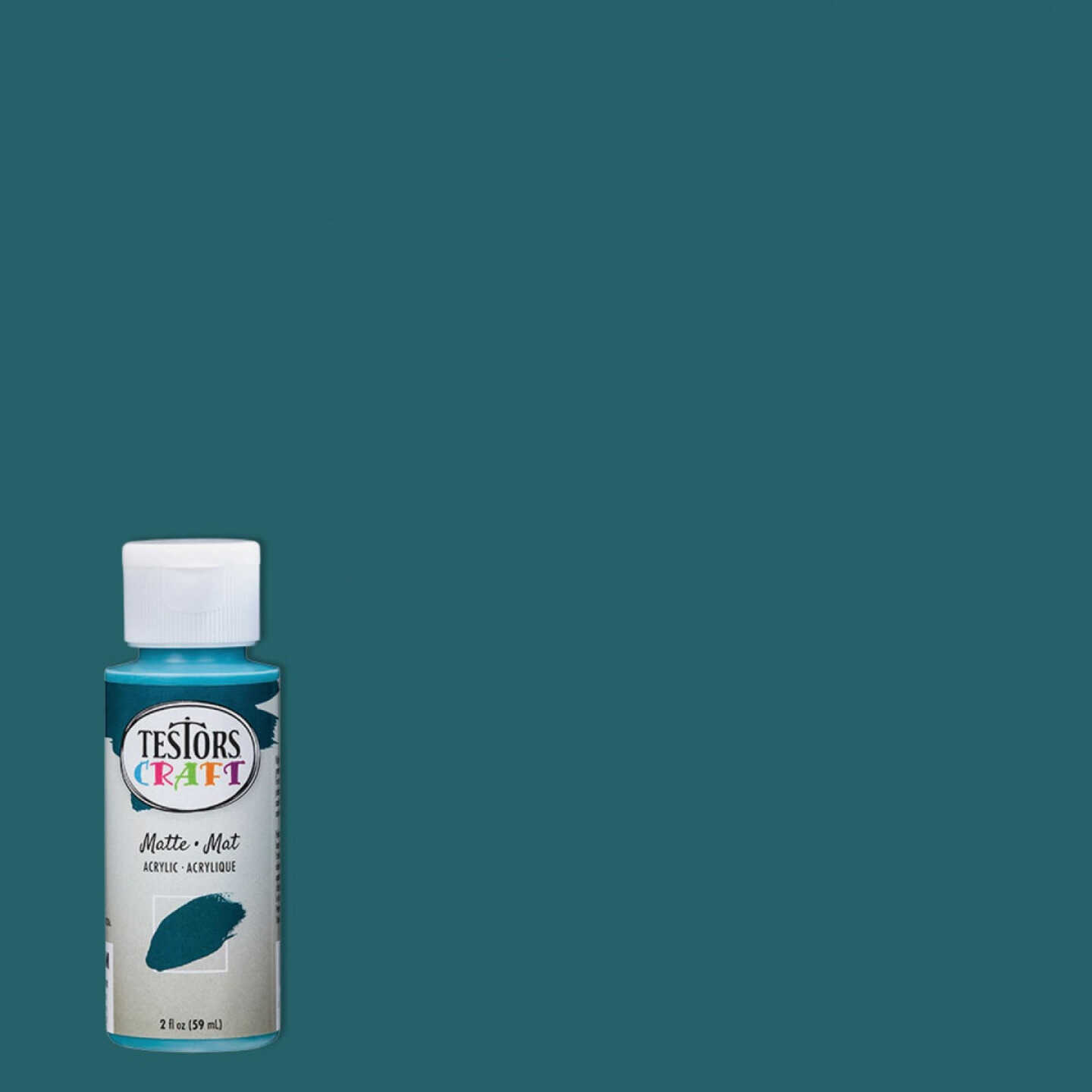Testors 2 Oz. Acrylic Matte Craft Paint, Deep Sea Image 1