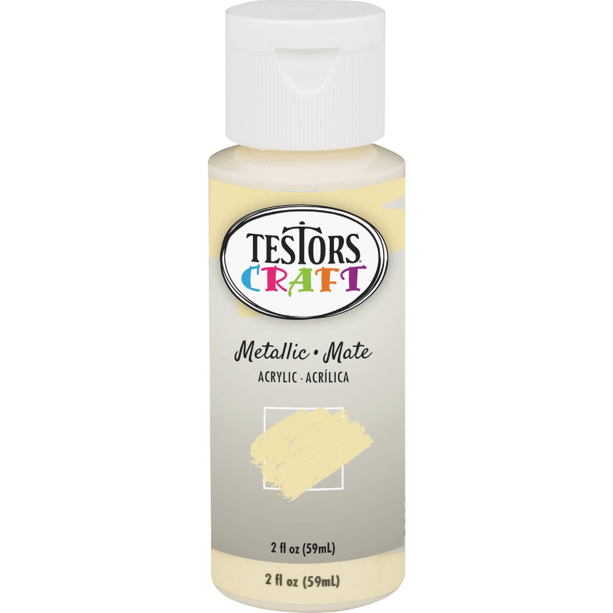 Testors 2 Oz. Acrylic Matte Craft Paint, French Vanilla Image 2