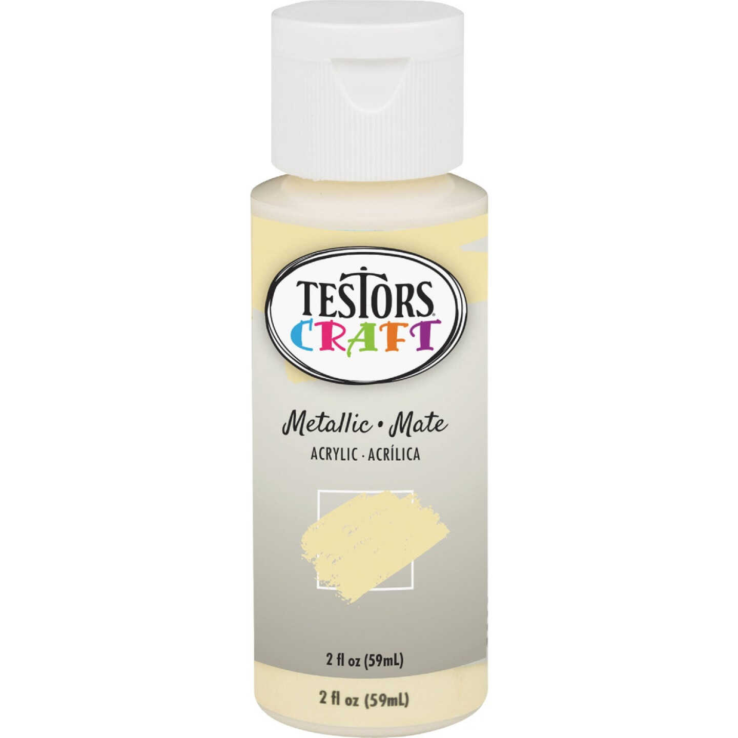 Testors 2 Oz. Acrylic Matte Craft Paint, French Vanilla Image 2