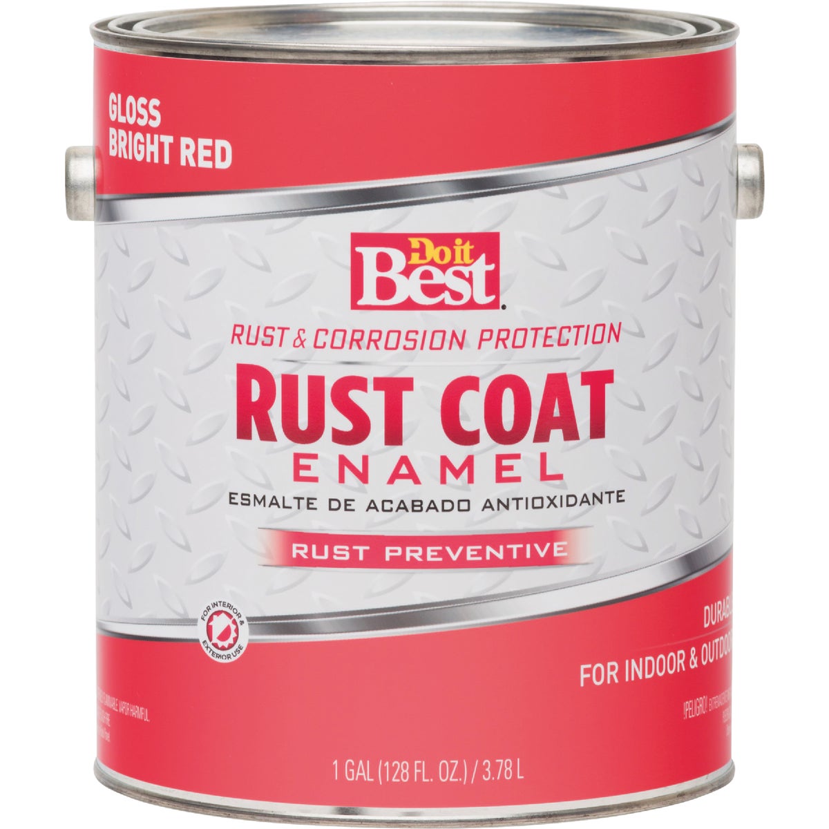 Do it Best Rust Coat Oil-Based Gloss Enamel, Bright Red, 1 Gal. Image 2